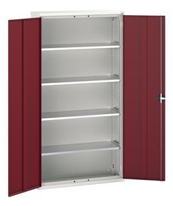 16926219.** verso shelf cupboard with 4 shelves. WxDxH: 1050x350x2000mm. RAL 7035/5010 or selected